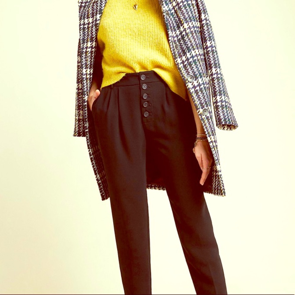 Anthropologie | Black Button-fly Trouser